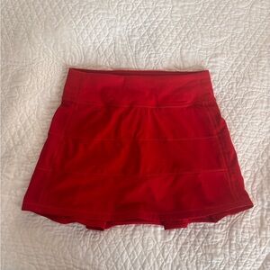 Red Lululemon Pace Rival Skirt LONG | Size 2